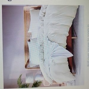 Nestl King off white duvet cover set double brushed 3pc 2 shams 104"x90" New